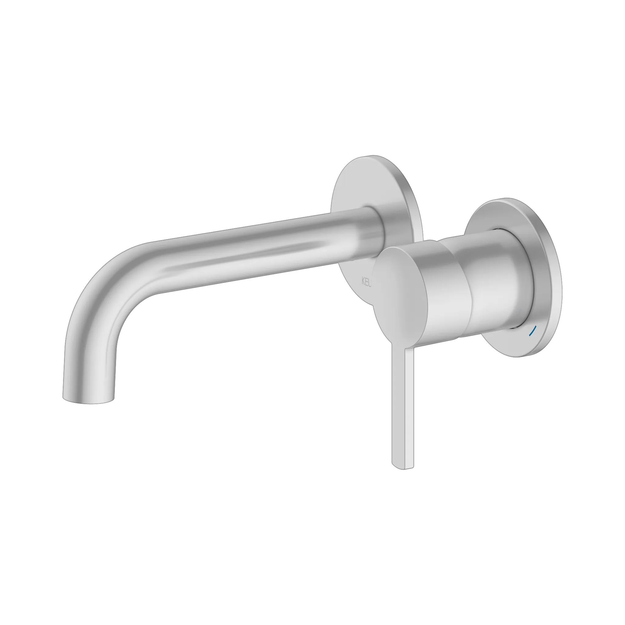 Plan blue Einhebel-Waschtischmischer UP für Wandmontage Ausladung 165 mm Aluminium-finish