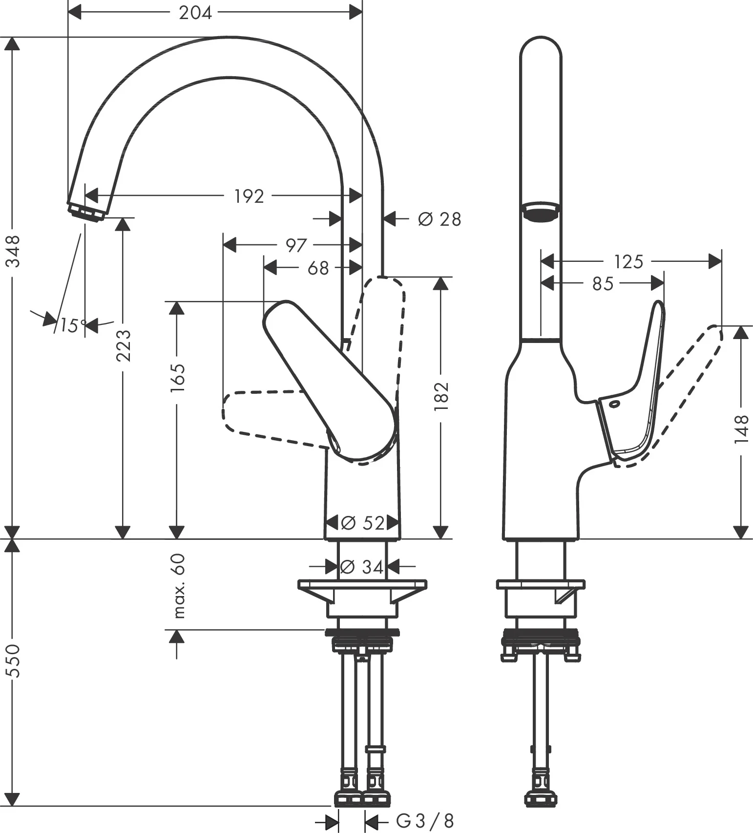 Hansgrohe Focus M42 Einhebel-Küchenmischer 220, 1jet, Chrom Hansgrohe Focus M42 Einhebel-Küchenmischer 220, 1jet, Chrom