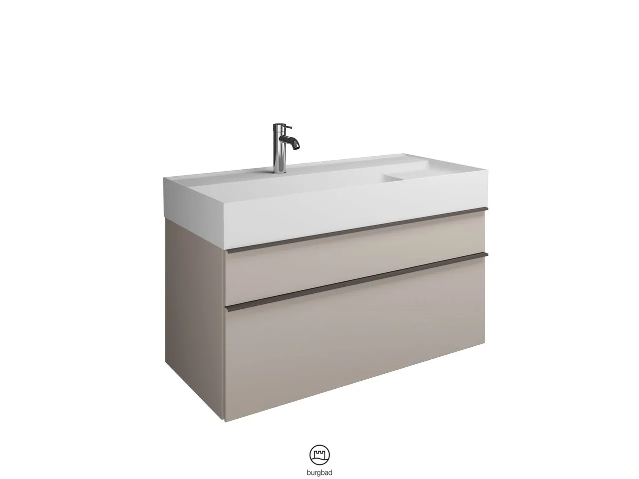 burgbad Yumo PG1 Mi-Waschtisch inkl. WTU, Mineralguss, 470x1015x610mm burgbad Yumo PG1 Mi-Waschtisch inkl. WTU, Mineralguss, 470x1015x610mm