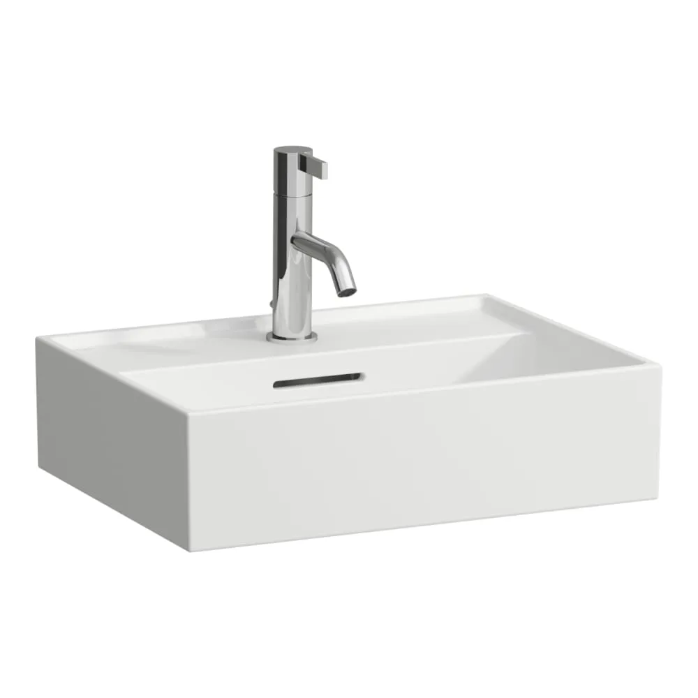 Aufsatzhandwaschbecken Kartell • 340x450x140 1 Hahnloch mit Überlauf Standardablauf weiß
