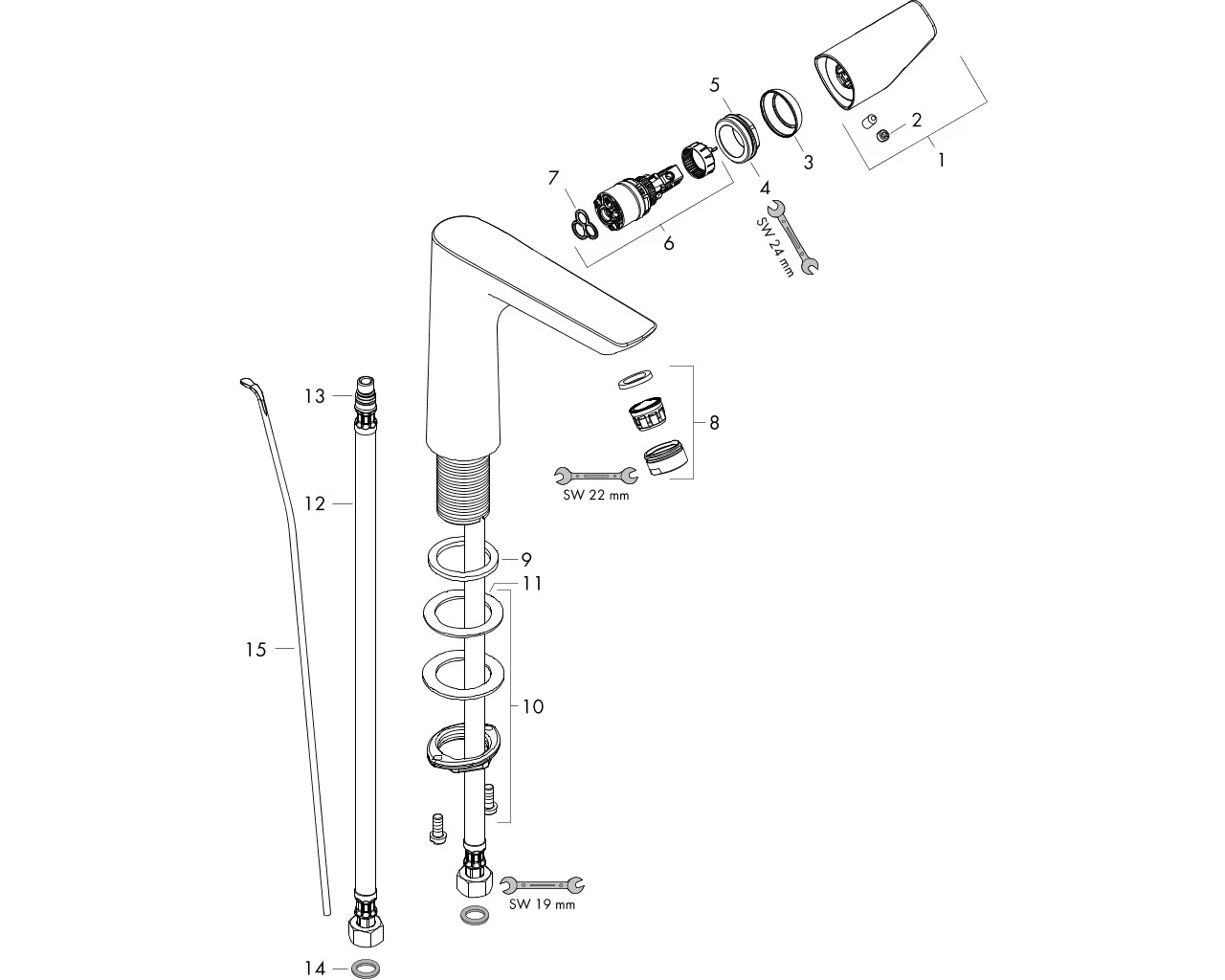 Waschtischmischer 150 Talis E chrom