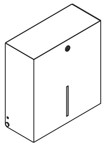 HEWI Großrollenhalter „System 900“ 33,6 × 14,5 × 35 cm