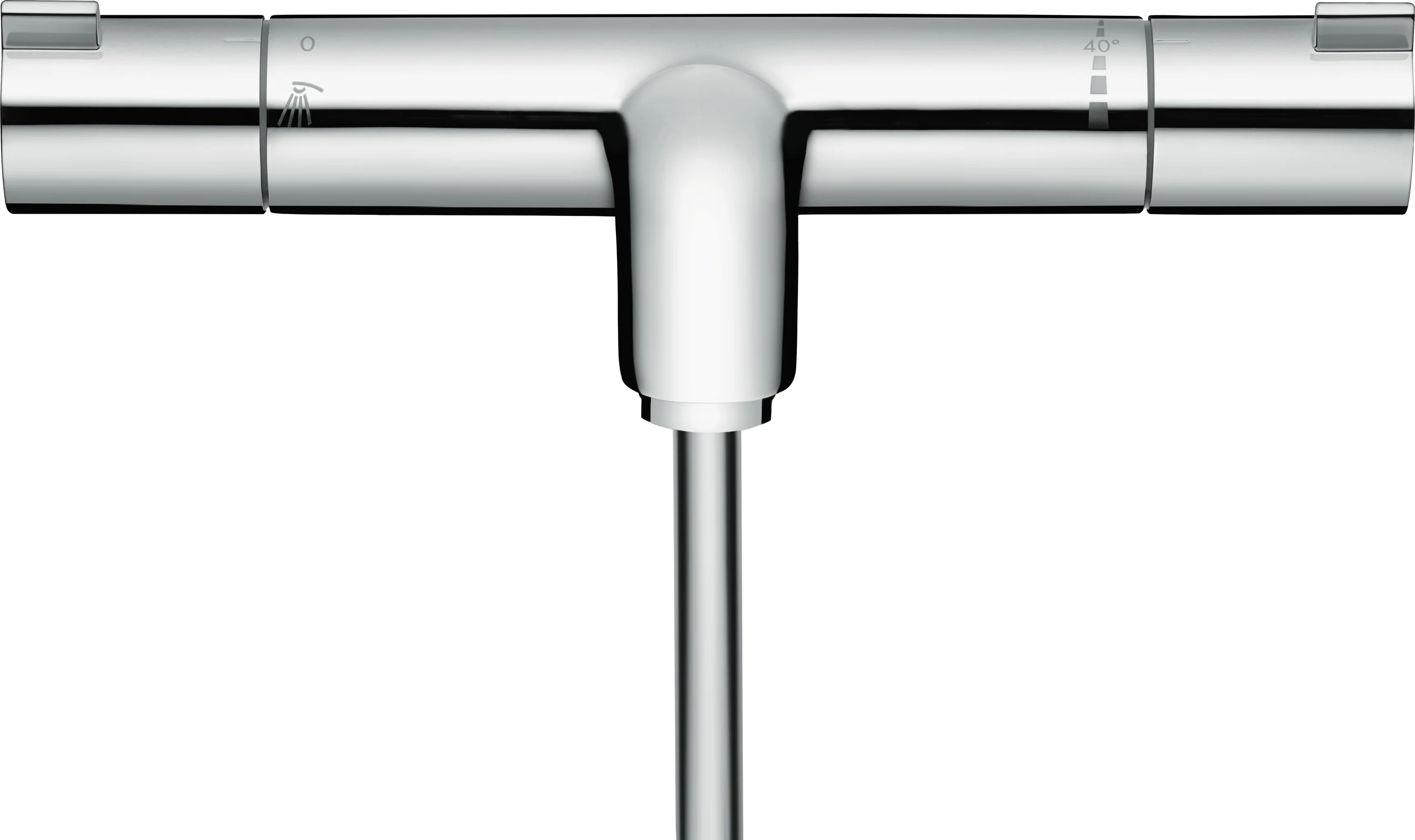 Hansgrohe Ecostat 1001 CL Wannenthermostat Aufputz Chrom, Ausladung 182 mm, 2 Verbraucher, Normalstrahl, max. Durchfluss 20 l/min