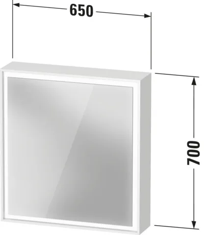 Duravit Spiegelschrank Version: Sensor „L-Cube“ 65 × 70 × 15,5 cm