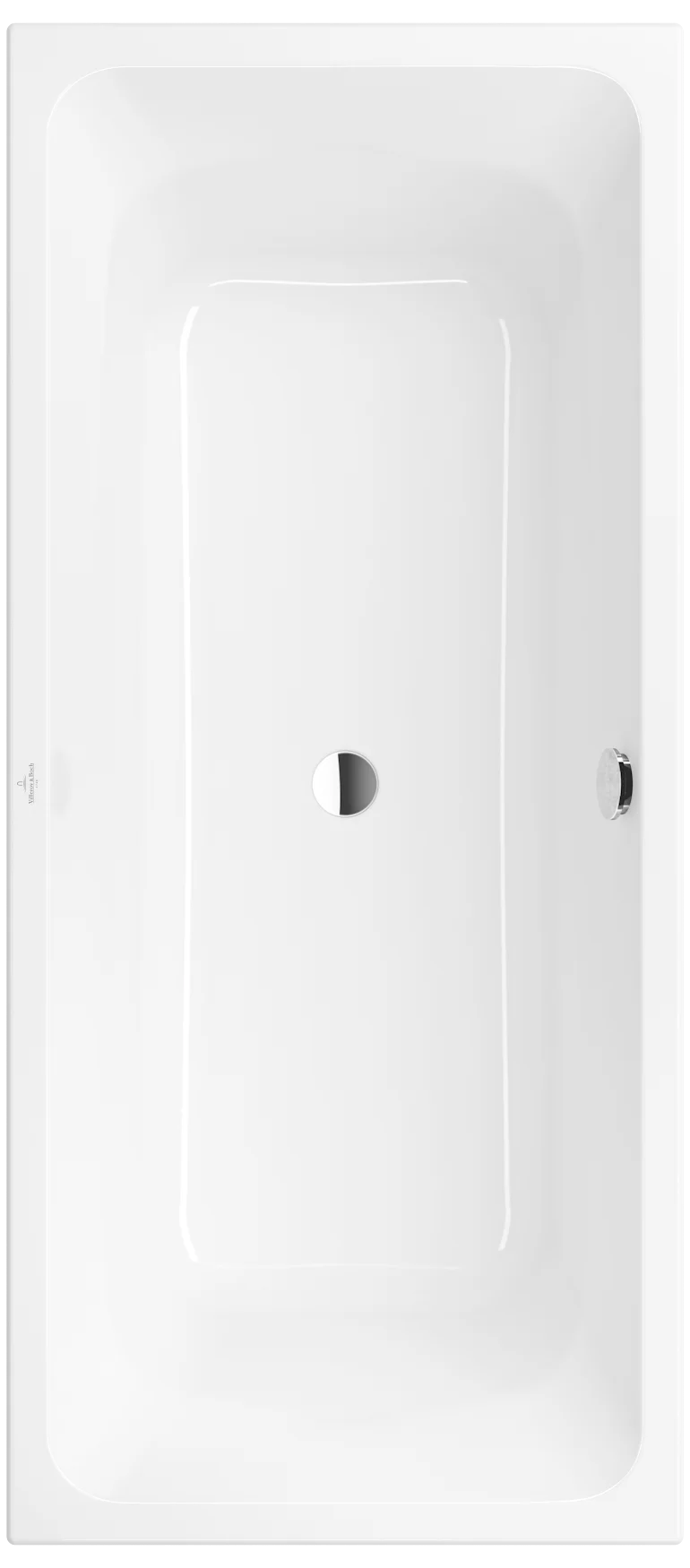 Villeroy & Boch Badewanne „Avento“ rechteck 180 × 80 cm, Mittelablauf in Weiß Alpin Villeroy & Boch Badewanne „Avento“ rechteck 180 × 80 cm, Mittelablauf in Weiß Alpin
