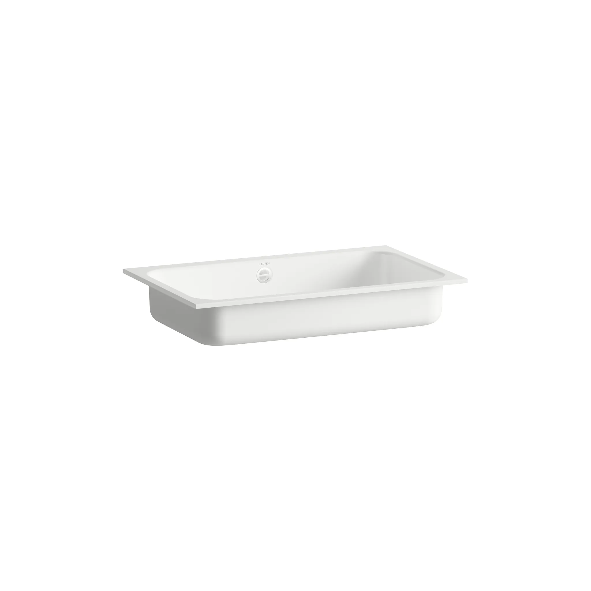 Laufen Einbauwaschtisch STREAM glasierter Stahl ohne Armaturenloch mit Überlauf 650 x 415 x 127 mm in weiß Laufen Einbauwaschtisch STREAM glasierter Stahl ohne Armaturenloch mit Überlauf 650 x 415 x 127 mm in weiß