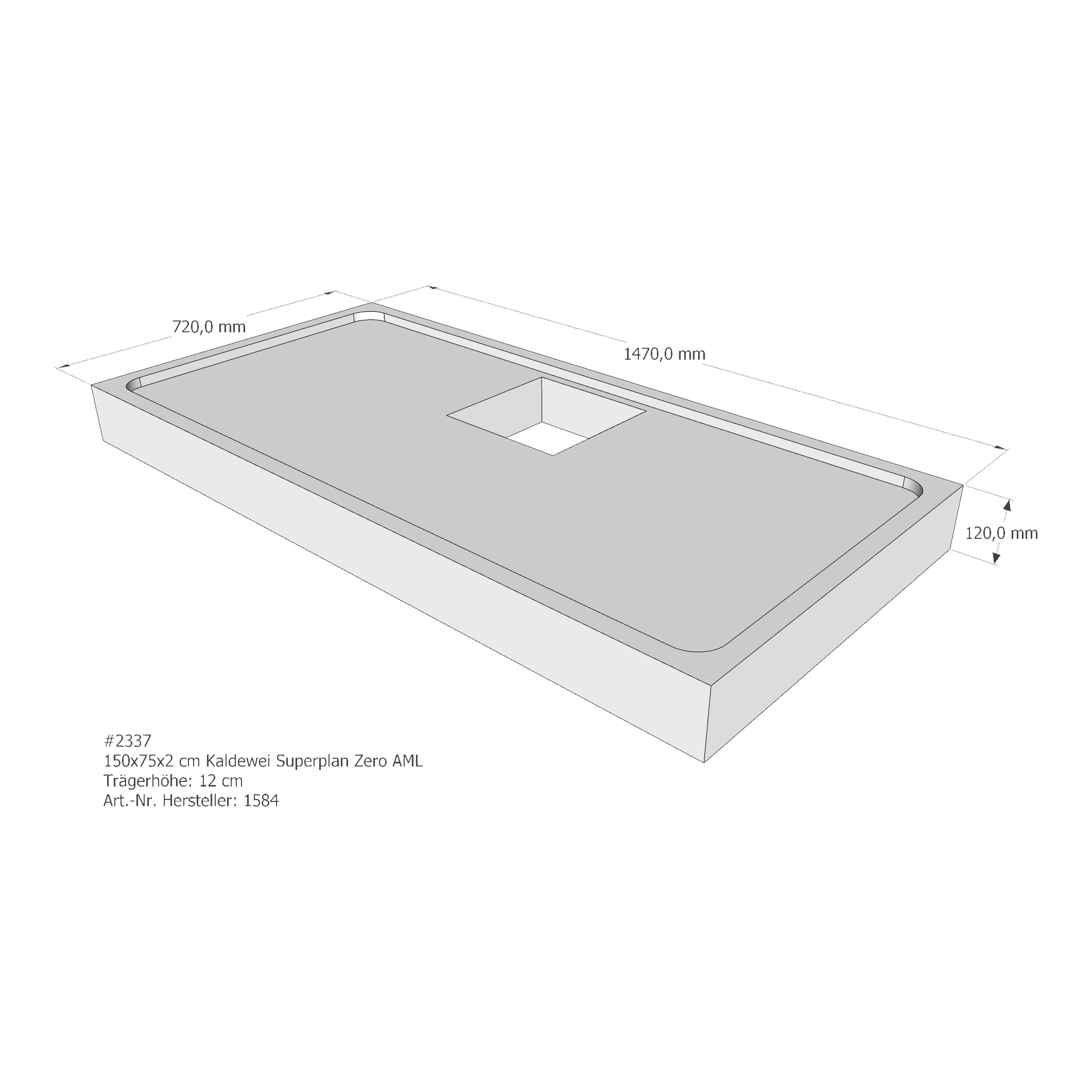 Duschwannenträger für Kaldewei Superplan Zero 150 × 75 × 2 cm Breite: 75 cm / Länge: 150 cm Duschwannenträger für Kaldewei Superplan Zero 150 × 75 × 2 cm Breite: 75 cm / Länge: 150 cm
