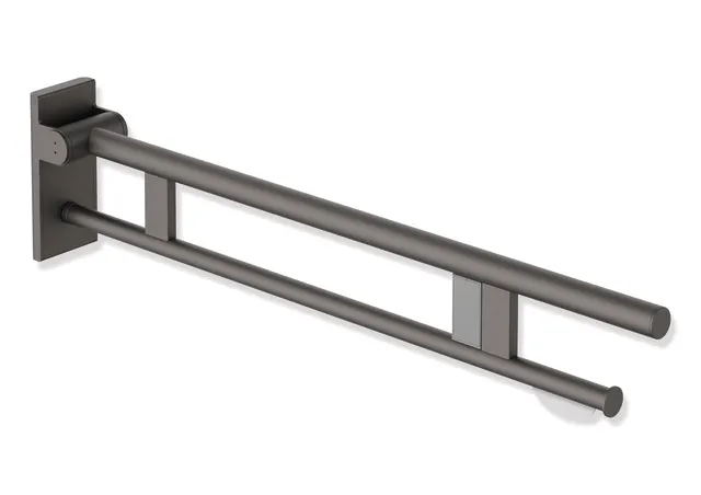 HEWI Mobiler Stützklappgriff Duo, Design A, Edelstahl, 900 mm, rechts