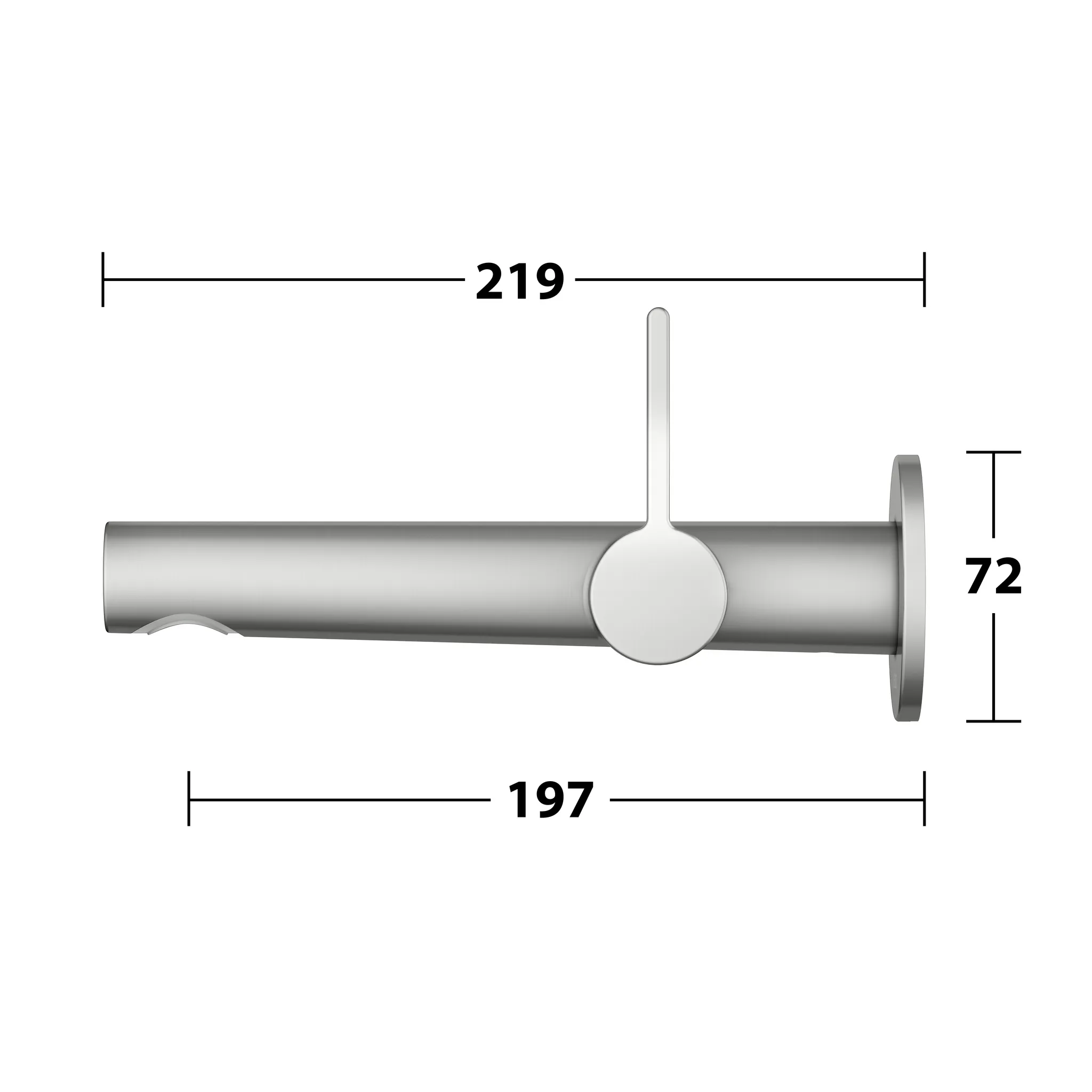 KEUCO EDITION 400 Einhebel-Waschtischmischer Unterputz 1 Loch für Wandmontage Ausladung 197 mm Edelstahl-finish