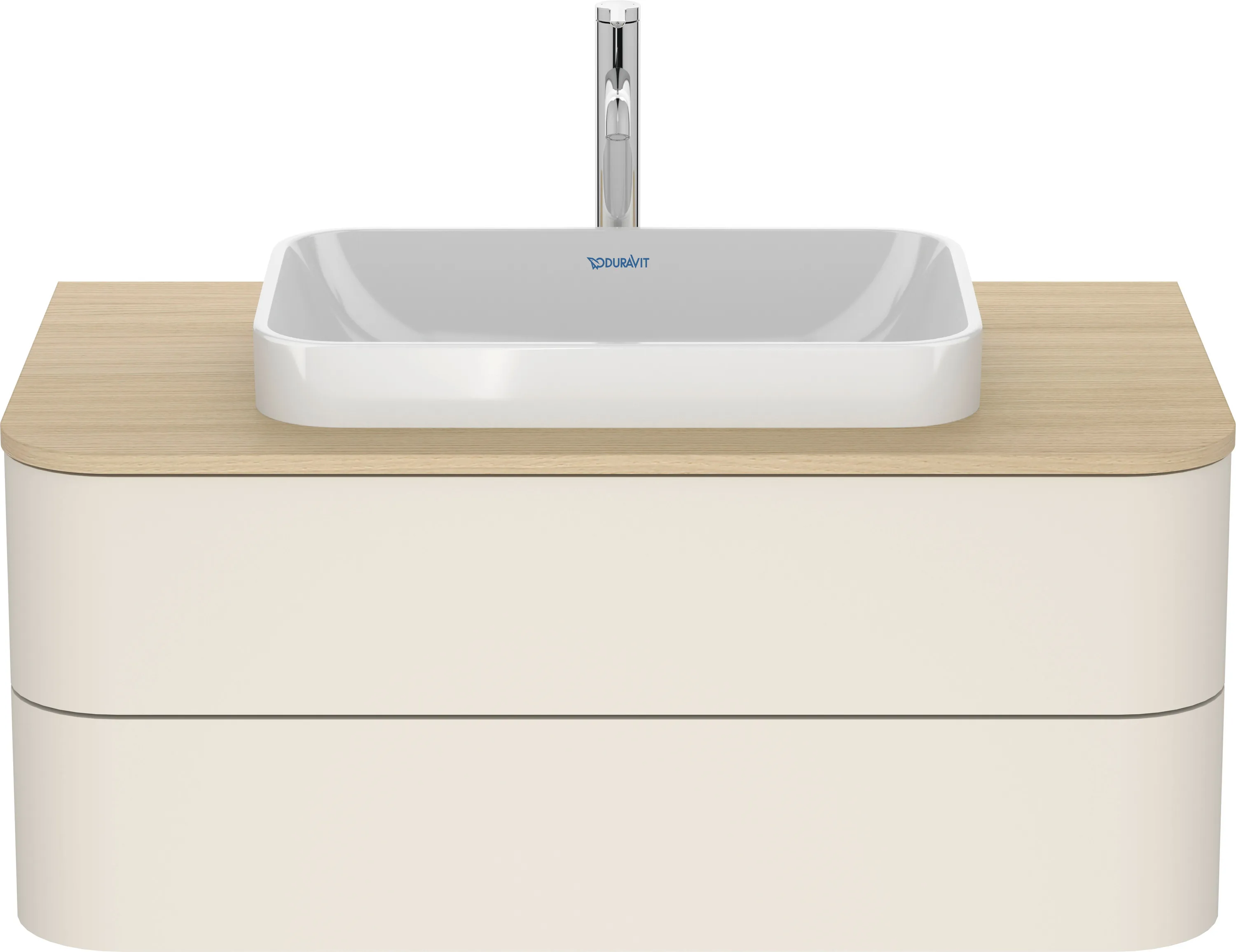 Duravit Waschtischunterschrank wandhängend „Happy D.2 Plus“ 100 × 40,8 × 55 cm Nordic Weiß Seidenmatt