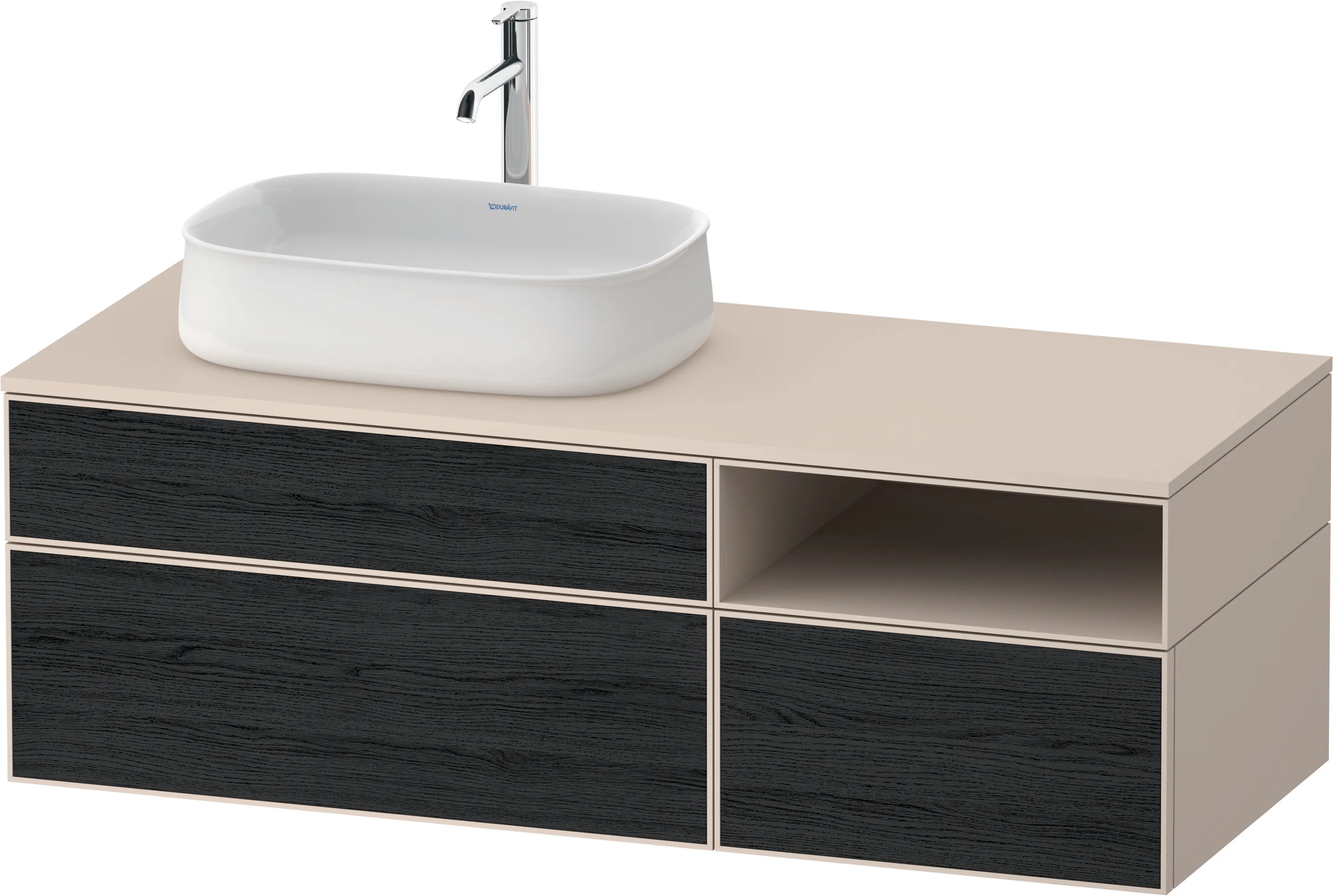 Duravit Waschtischunterschrank wandhängend „Zencha“ 130 × 44,2 × 55 cm