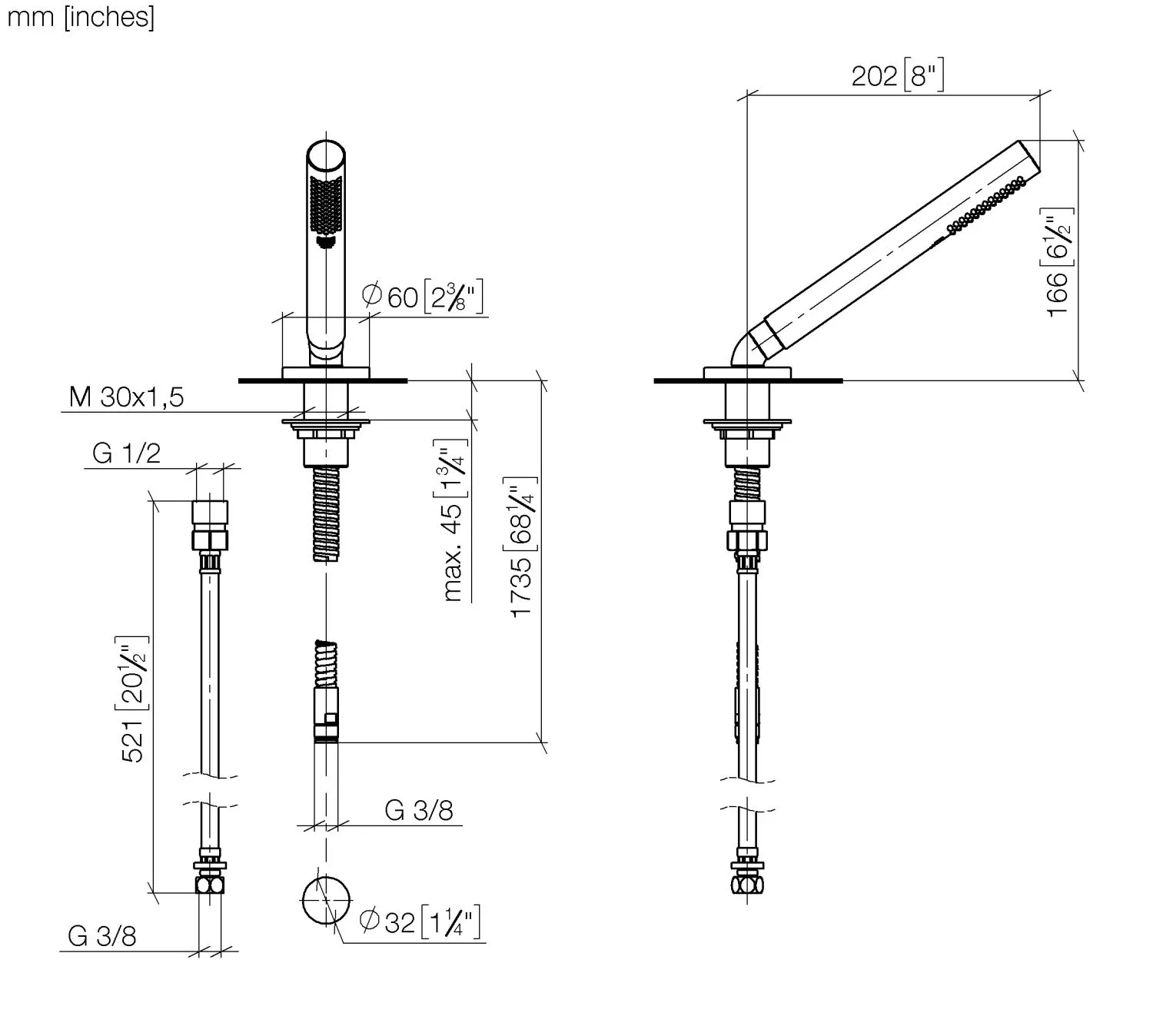 Schlauchbrausegarnitur für Wannenrand- bzw. Fliesenrandmontage META Chrom 27702660 Schlauchbrausegarnitur für Wannenrand- bzw. Fliesenrandmontage META Chrom 27702660