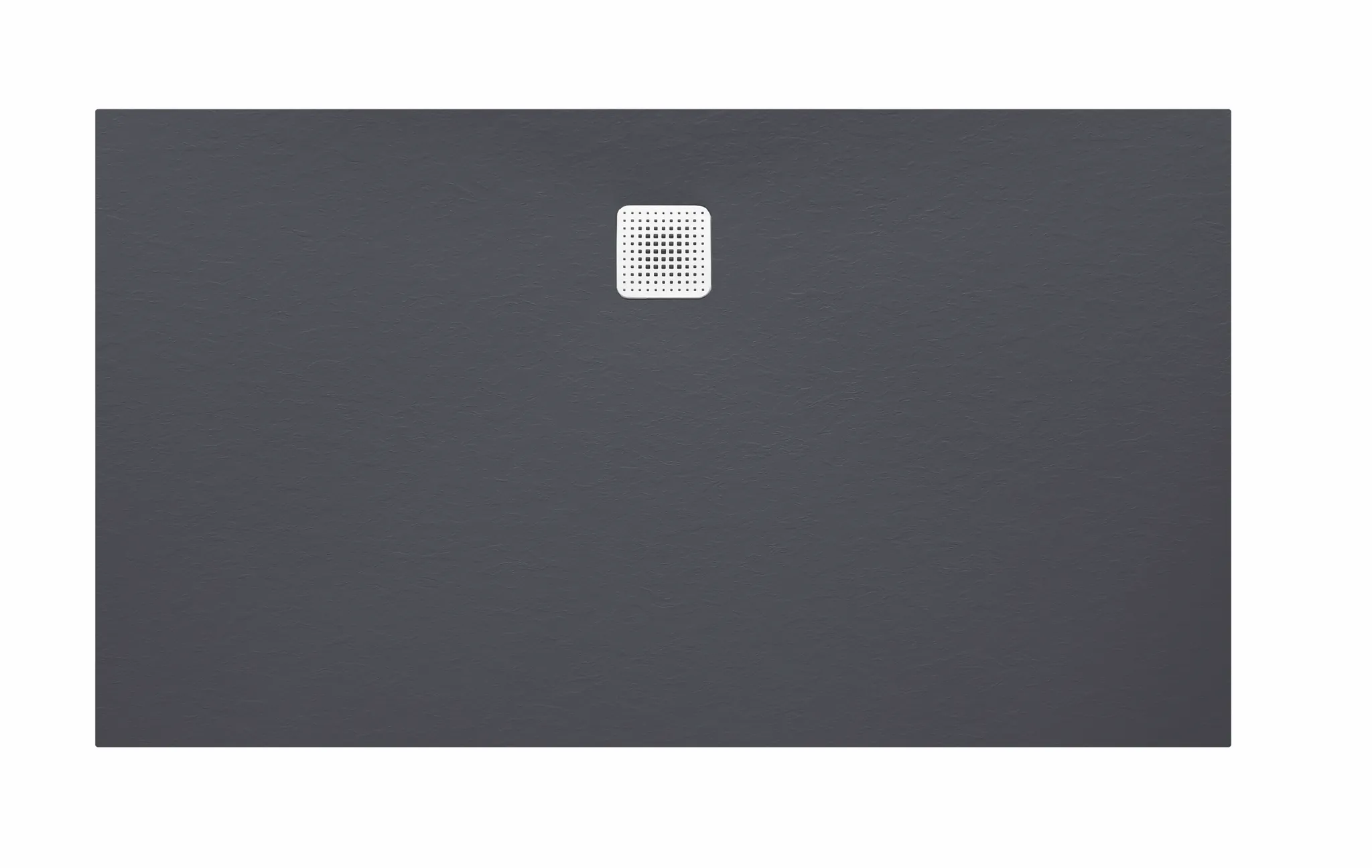 Duschwanne Structura 1200x900x25 in gesoftete Schieferoptik, mit Antirutsch B, Material Solique, Weiß