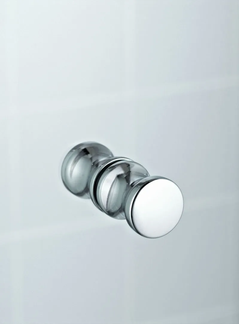 Kermi Duschtür Eckeinstieg 2-teilig (Pendeltüren mit Festfeldern) Halbteil links „IBIZA 2000“ 200 cm Glas SR Opaco, Profile Silber Mattglanz, Anschlag links, Drehtür zweiteilig