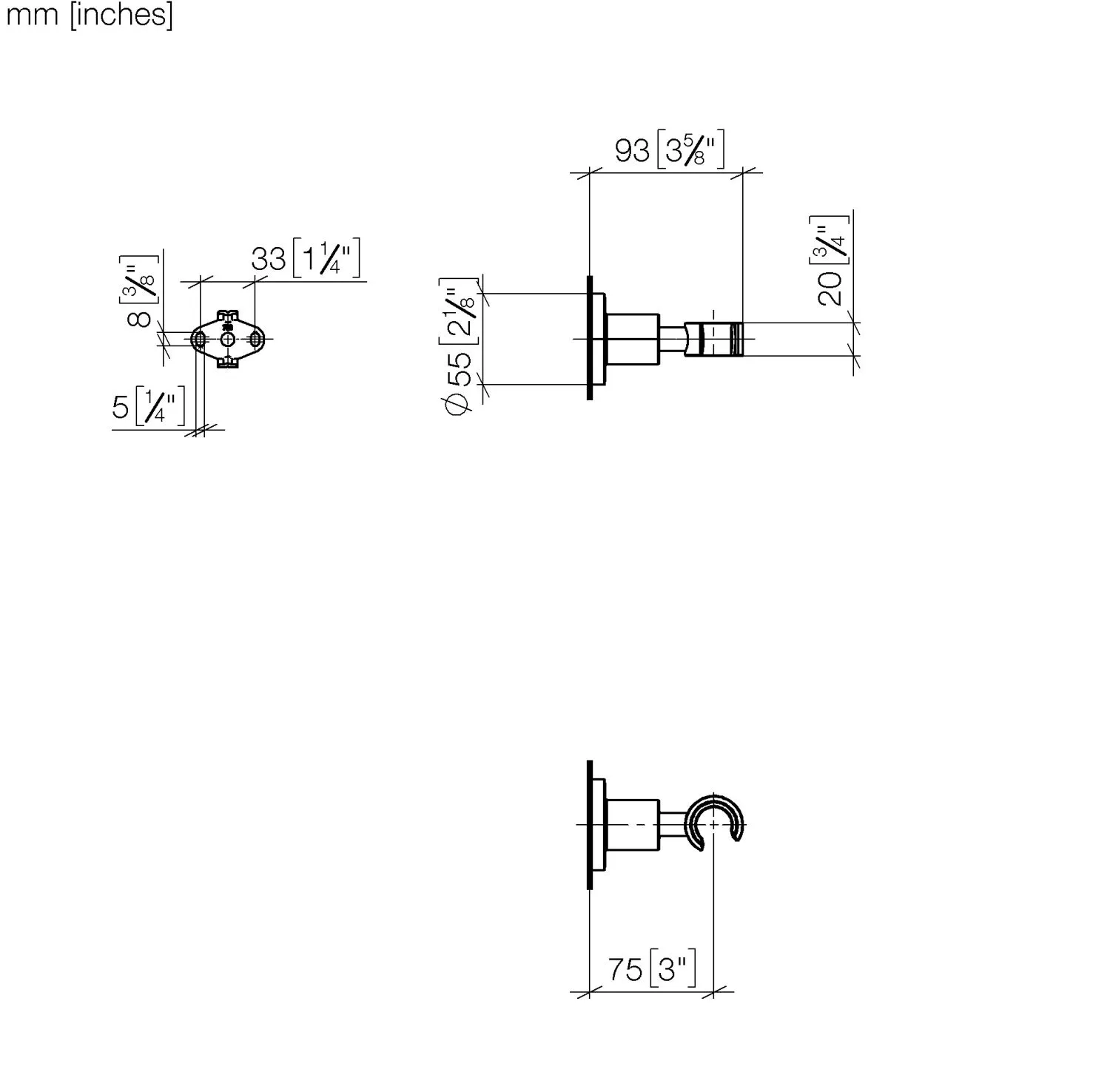 Brausehalter TARA Chrom 28050892 Brausehalter TARA Chrom 28050892