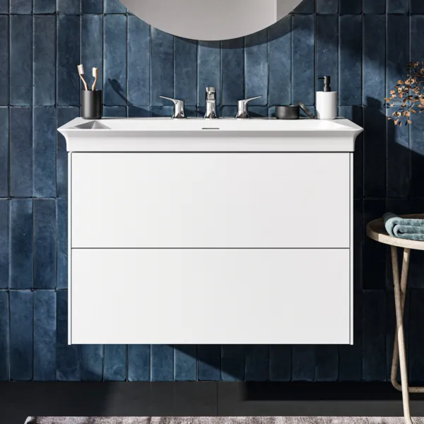 Ideal Standard Möbelwaschtischunterschrank Conca 800 mm 2 Auszüge Weiß matt Ideal Standard Möbelwaschtischunterschrank Conca 800 mm 2 Auszüge Weiß matt