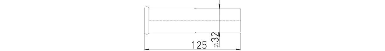 Verlängerungsrohr, einseitig mit O-Ring mit O-Ring passend zu Siphons 1 1/4″ 32 X 525 mm