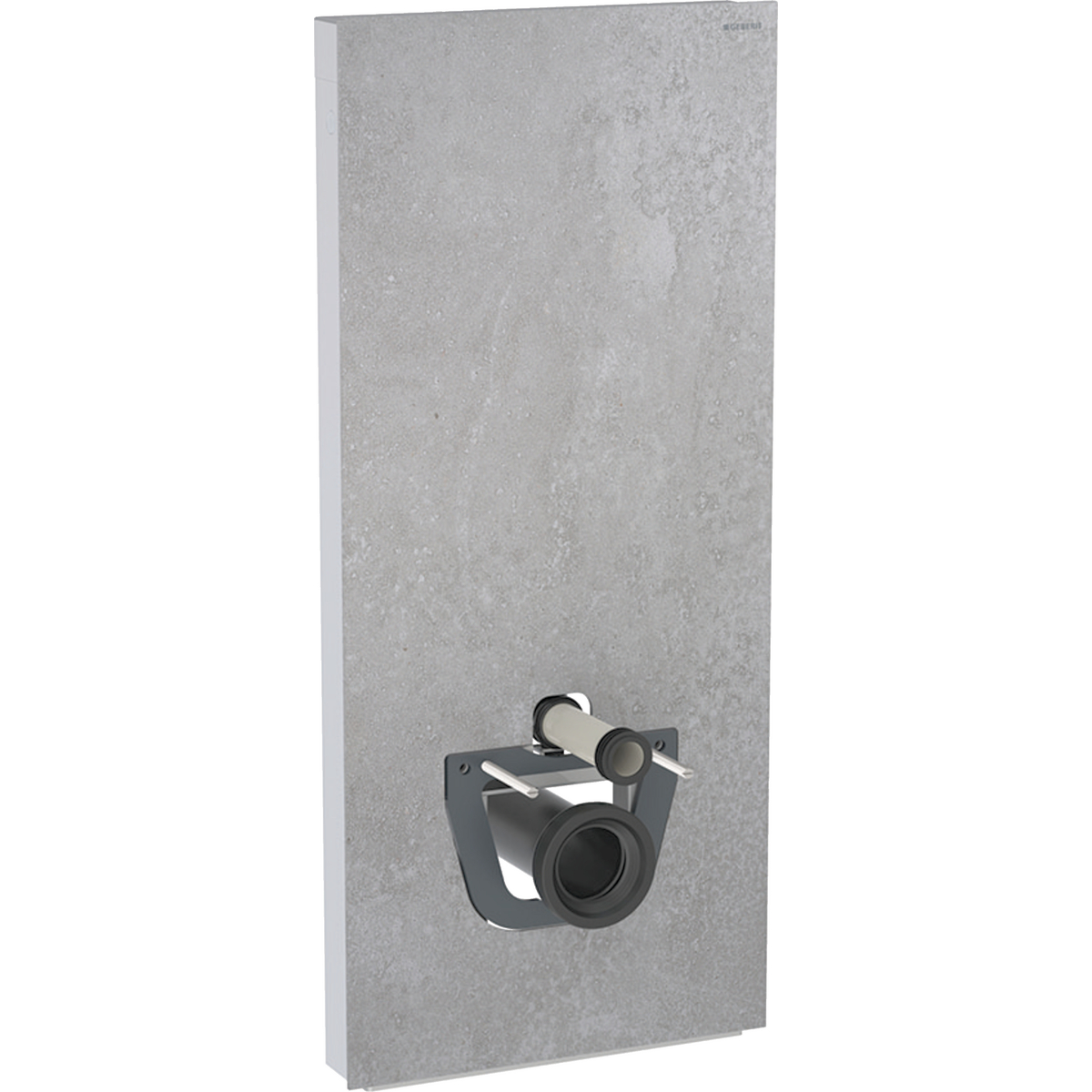 Monolith Sanitärmodul für Wand-WC, 114 cm, Frontverkleidung aus Steinzeug: Steinzeug Betonoptik, Aluminium