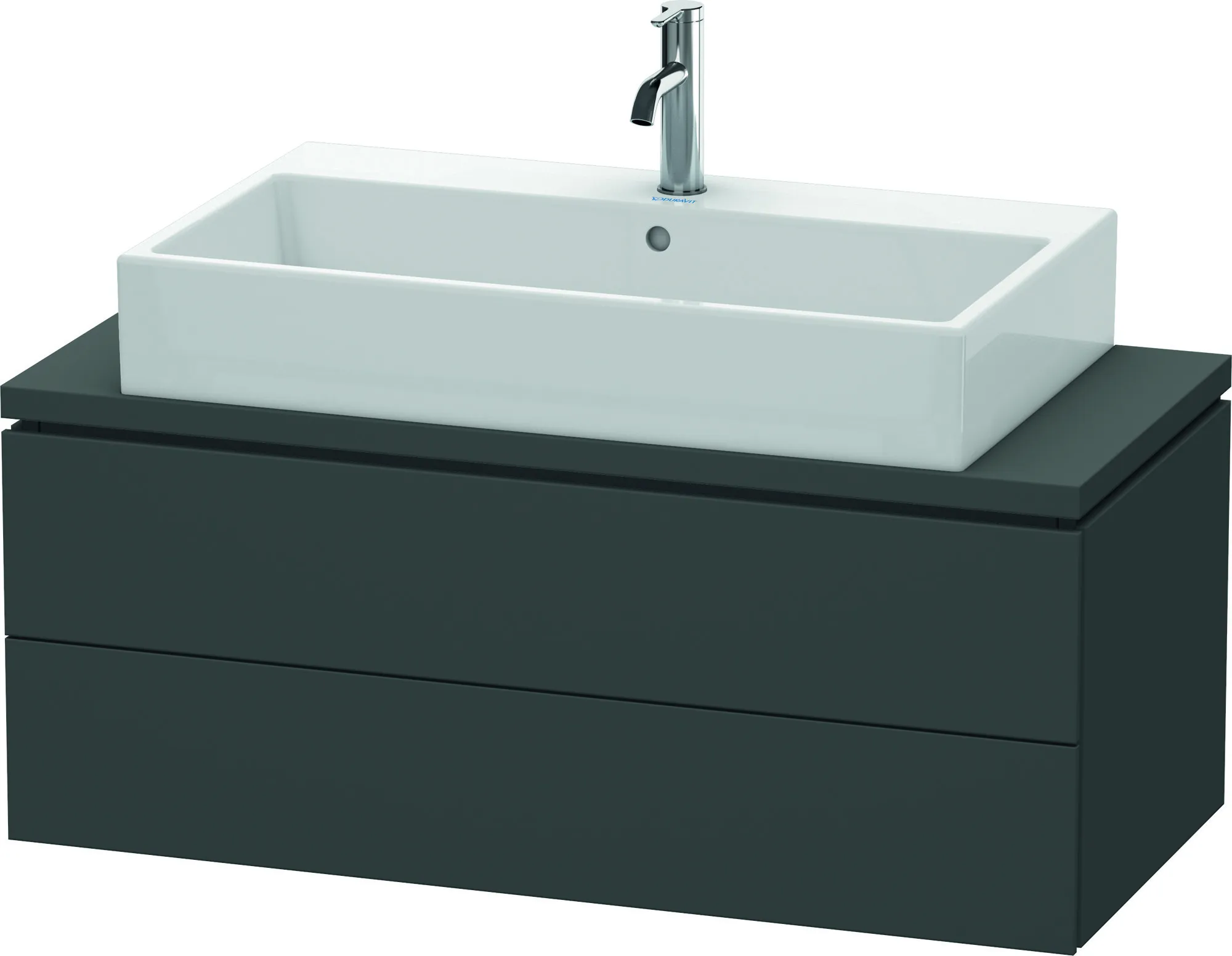 Duravit Waschtischunterschrank wandhängend „L-Cube“ 102 × 40 × 47,7 cm Graphit Matt