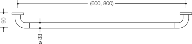 HEWI Handtuchhalter „Serie 477“ 67 × 3,3 × 9 cm HEWI Handtuchhalter „Serie 477“ 67 × 3,3 × 9 cm