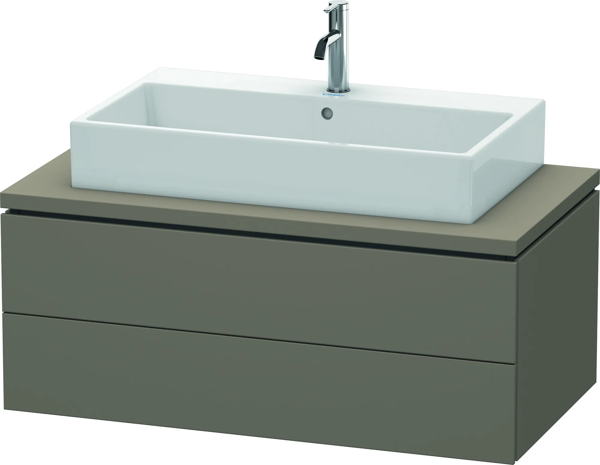 Duravit Waschtischunterschrank wandhängend „L-Cube“ 102 × 40 × 54,7 cm Flannel Grey Seidenmatt Duravit Waschtischunterschrank wandhängend „L-Cube“ 102 × 40 × 54,7 cm Flannel Grey Seidenmatt