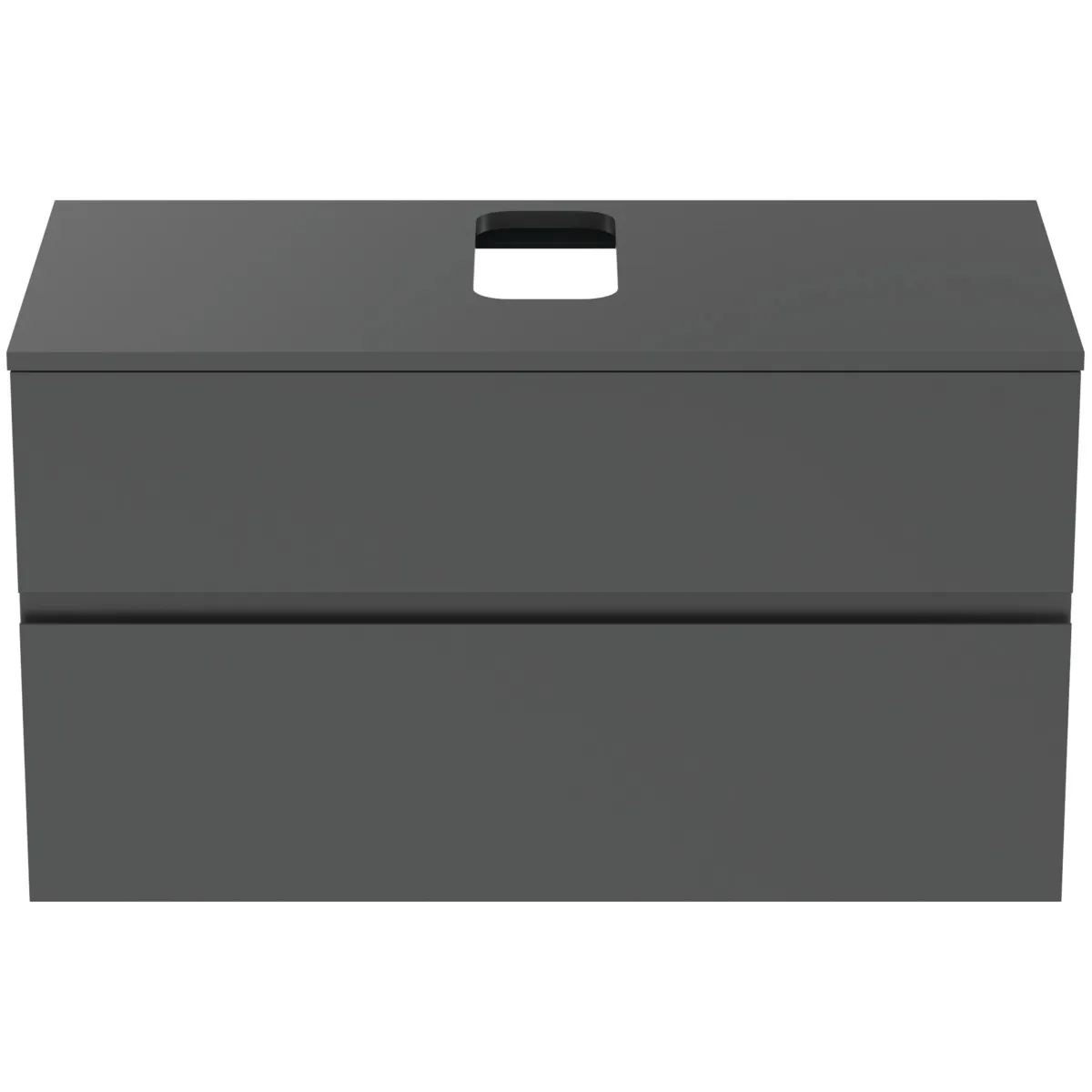Ideal Standard Waschtischunterschrank Finesse Anthrazit matt, 1002x505x558 mm, 2 Schubladen mit Softclose-Mechanismus