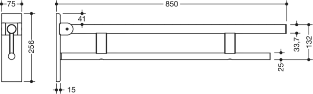 HEWI Stützklappgriff „System 900“