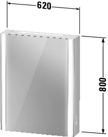 Duravit Spiegelschrank Version: Icon „XViu“ 62 × 80 × 15,6 cm