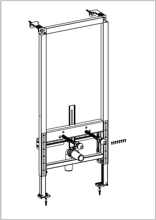 Bidet-Vorwandelement ViConnect Installationssysteme 922148, 525 x 1120 x 100 mm, für Trockenbau