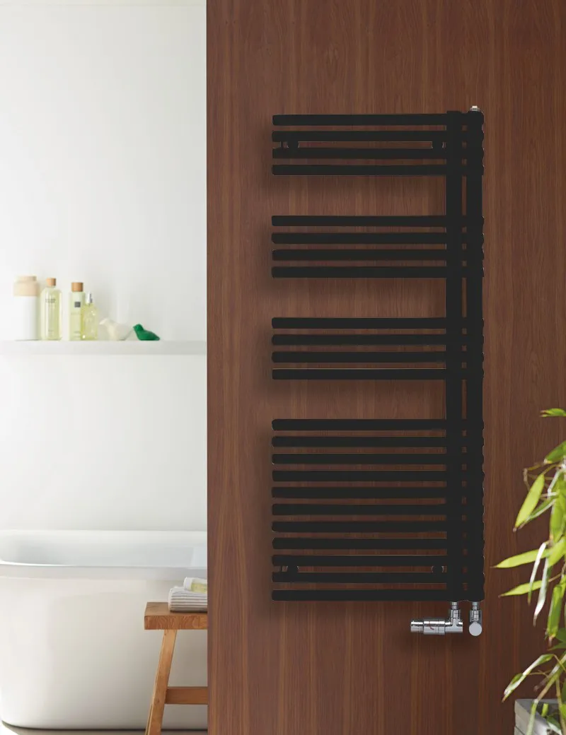 Zehnder Badheizkörper Forma Asym, links, 50 mm – LFAL-150-050-05 1441x60x496 Volcanic