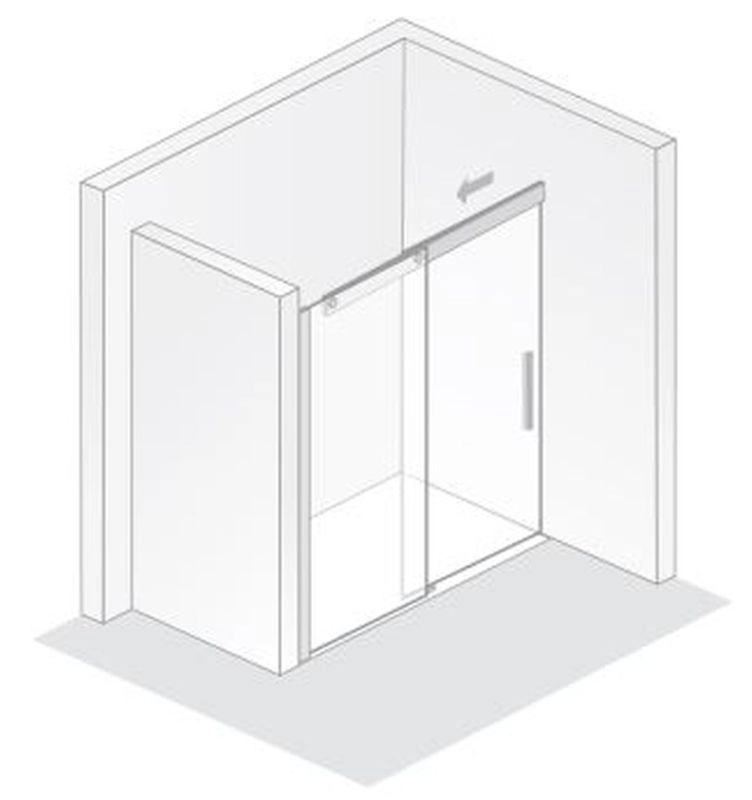 HSK Duschabtrennung Schiebetür 2-teilig „K2P“ Glas Chinchilla, Profile Chromoptik (Alu Hochglanz poliert), H: 2000 mm HSK Duschabtrennung Schiebetür 2-teilig „K2P“ Glas Chinchilla, Profile Chromoptik (Alu Hochglanz poliert), H: 2000 mm