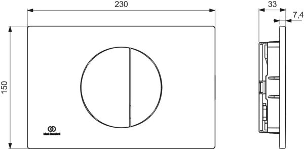 Betätigungsplatte M5 Oleas mechanische Auslösung Brushed Gold Betätigungsplatte M5 Oleas mechanische Auslösung Brushed Gold