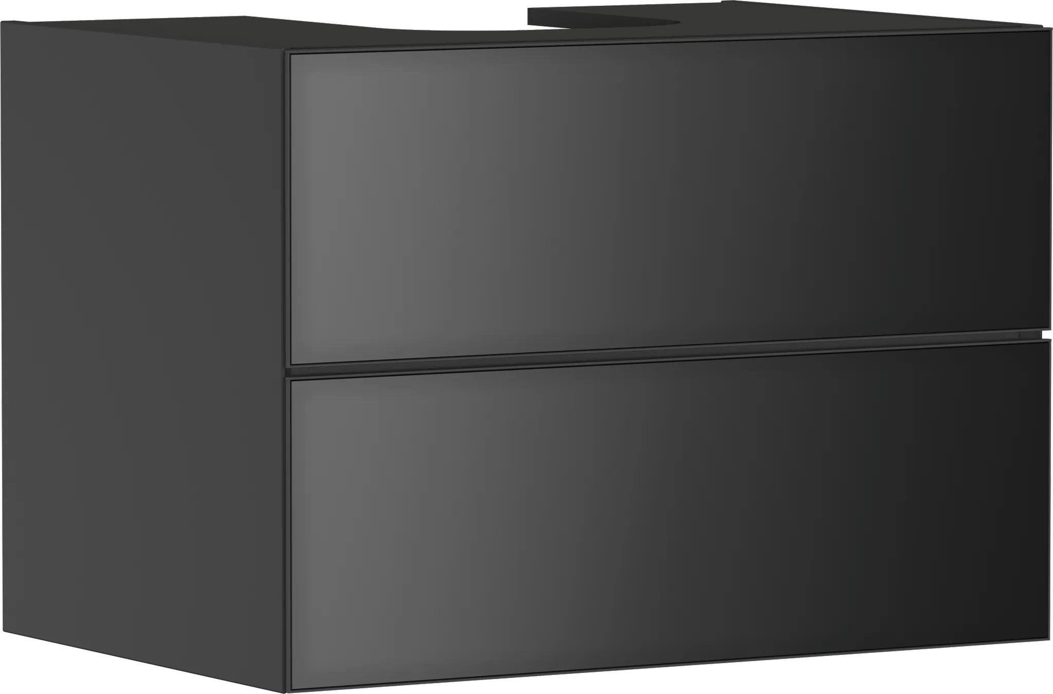 Xevolos E Waschtischunterschrank Schiefergrau Matt 780/550 mit 2 Schubkästen für Konsolen mit Aufsatzwaschtisch geschliffen Bronze Struktur