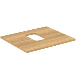 Waschtischplatte i.life B mittiger Ausschnitt für eine Schale 602x507x18mm Weiß matt
