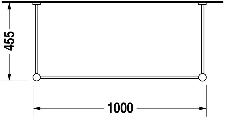 Duravit Metallkonsole Vero, Chrom Poliert, höhenverstellbar, 455x1000x715-780 mm Duravit Metallkonsole Vero, Chrom Poliert, höhenverstellbar, 455x1000x715-780 mm