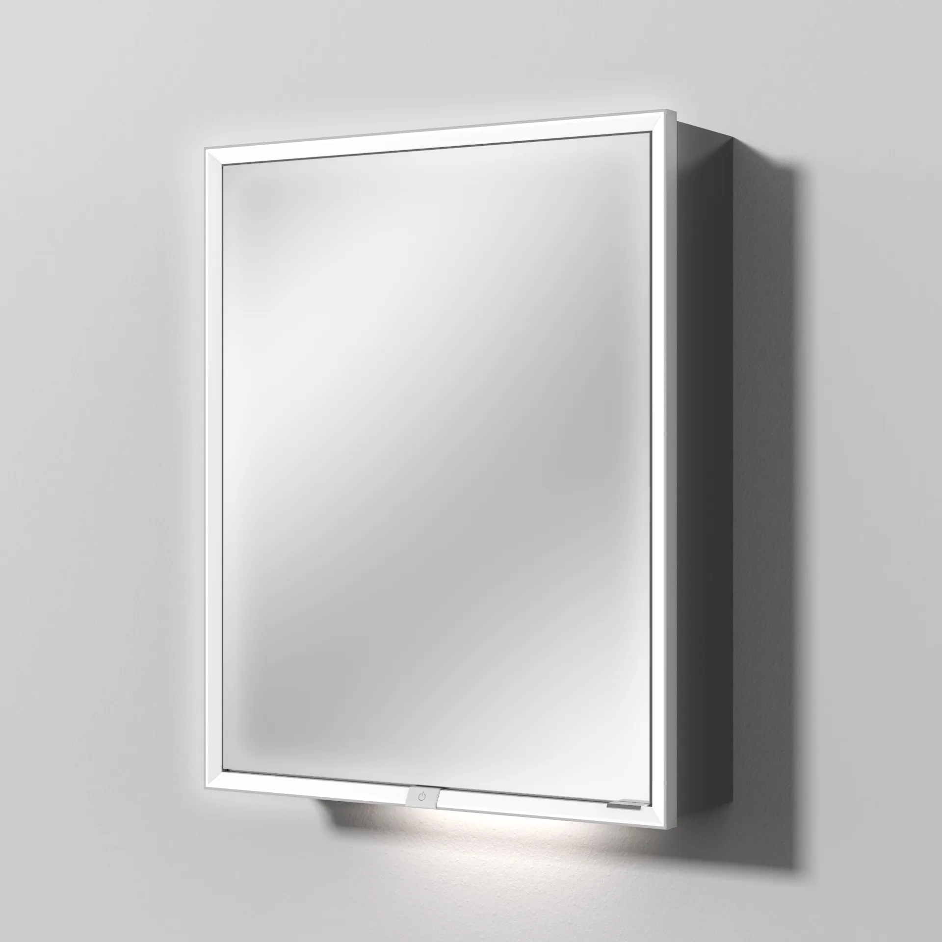Sanipa Wandvorbau Spiegelschrank „Milo“ 600 × 750 × 168 mm Anschlag links, links in Anthrazit (glanz), Anschlag links