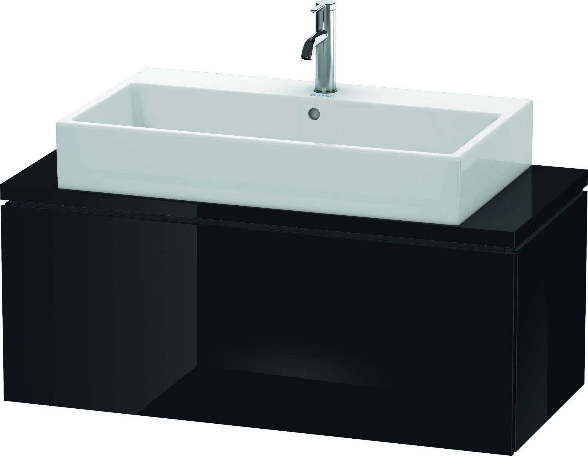 Duravit Waschtischunterschrank wandhängend „L-Cube“ 102 × 40 × 47,7 cm Schwarz Hochglanz Duravit Waschtischunterschrank wandhängend „L-Cube“ 102 × 40 × 47,7 cm Schwarz Hochglanz