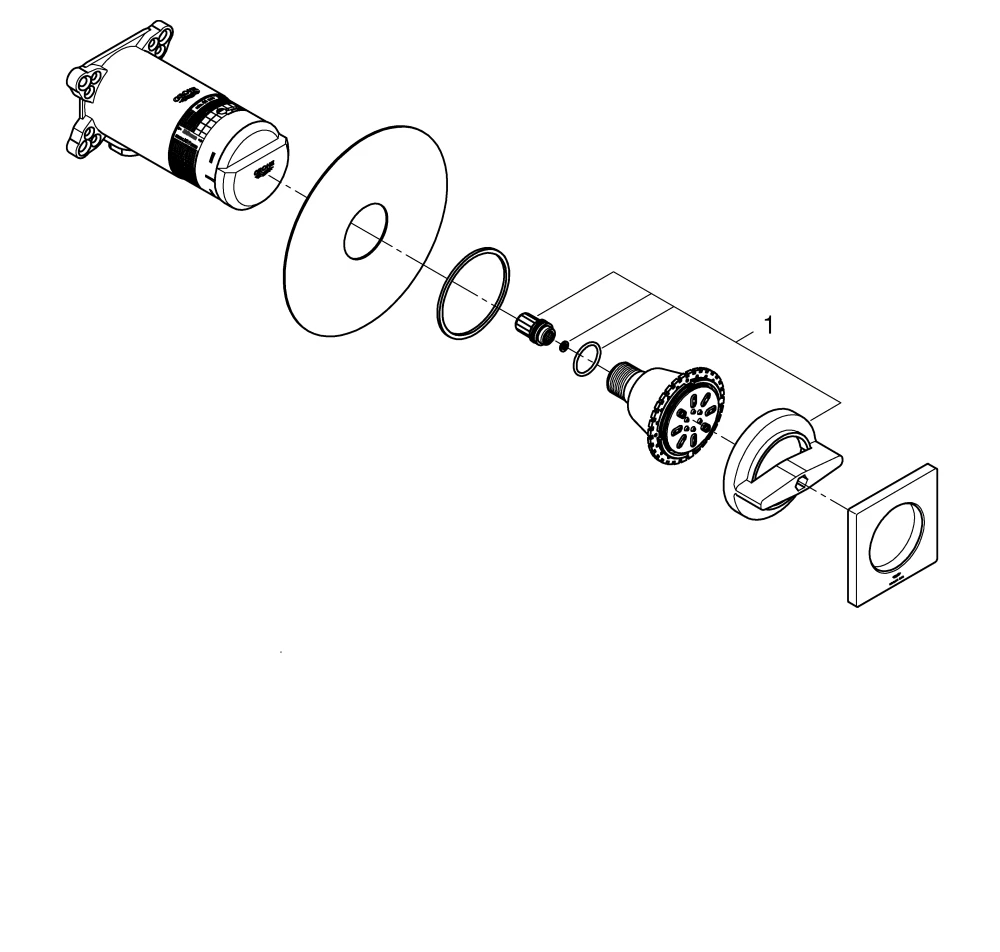 Seitenbrause Rainshower Aqua 26802, 2 Strahlarten, inklusive Einbaukörper und Abdichtung, eckige Form, chrom Seitenbrause Rainshower Aqua 26802, 2 Strahlarten, inklusive Einbaukörper und Abdichtung, eckige Form, chrom