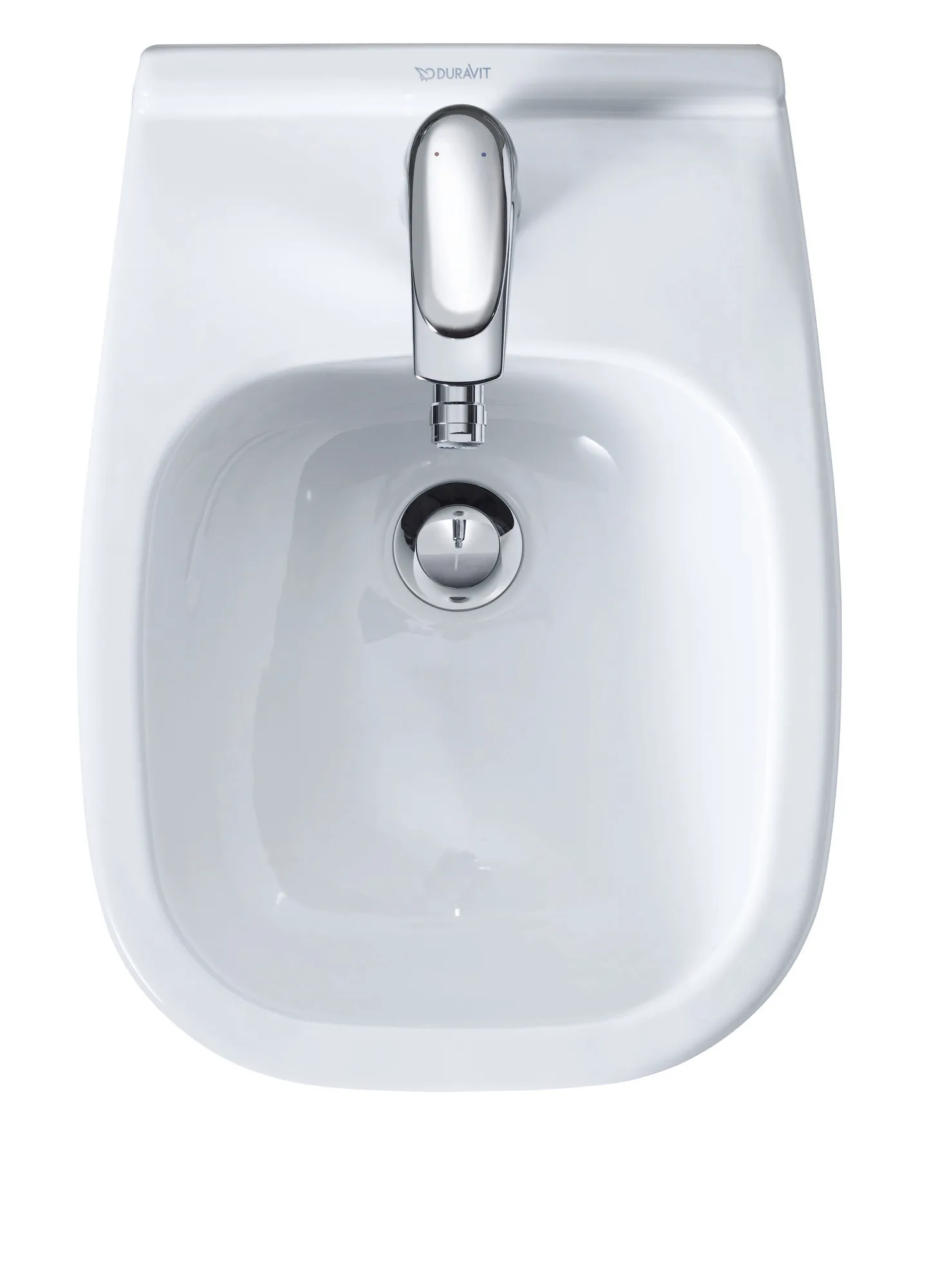 Duravit Wand-Bidet Compact „D-Code“, Befestigung sichtbar, mit Hahnlochbank 48 × 35 × 48 × 35 cm