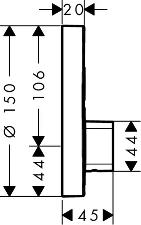 Mischer Unterputz ShowerSelect S Fertigset 2 Verbraucher chrom Mischer Unterputz ShowerSelect S Fertigset 2 Verbraucher chrom