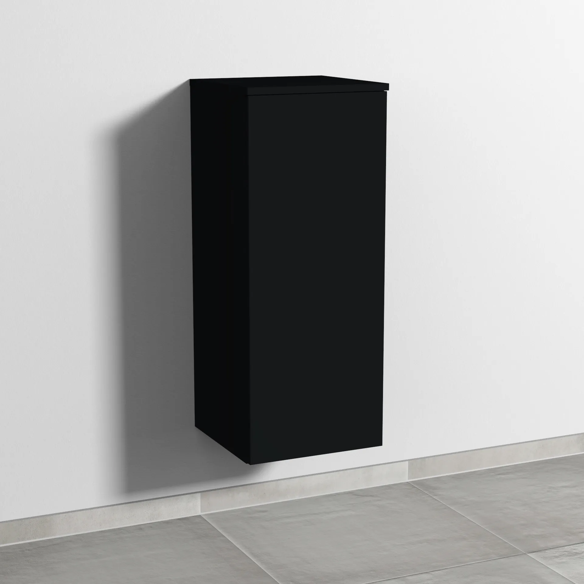 Sanipa Mittelschrank „3way“ 350 × 850 × 345 mm Anschlag rechts, in Schwarz (matt), Anschlag rechts