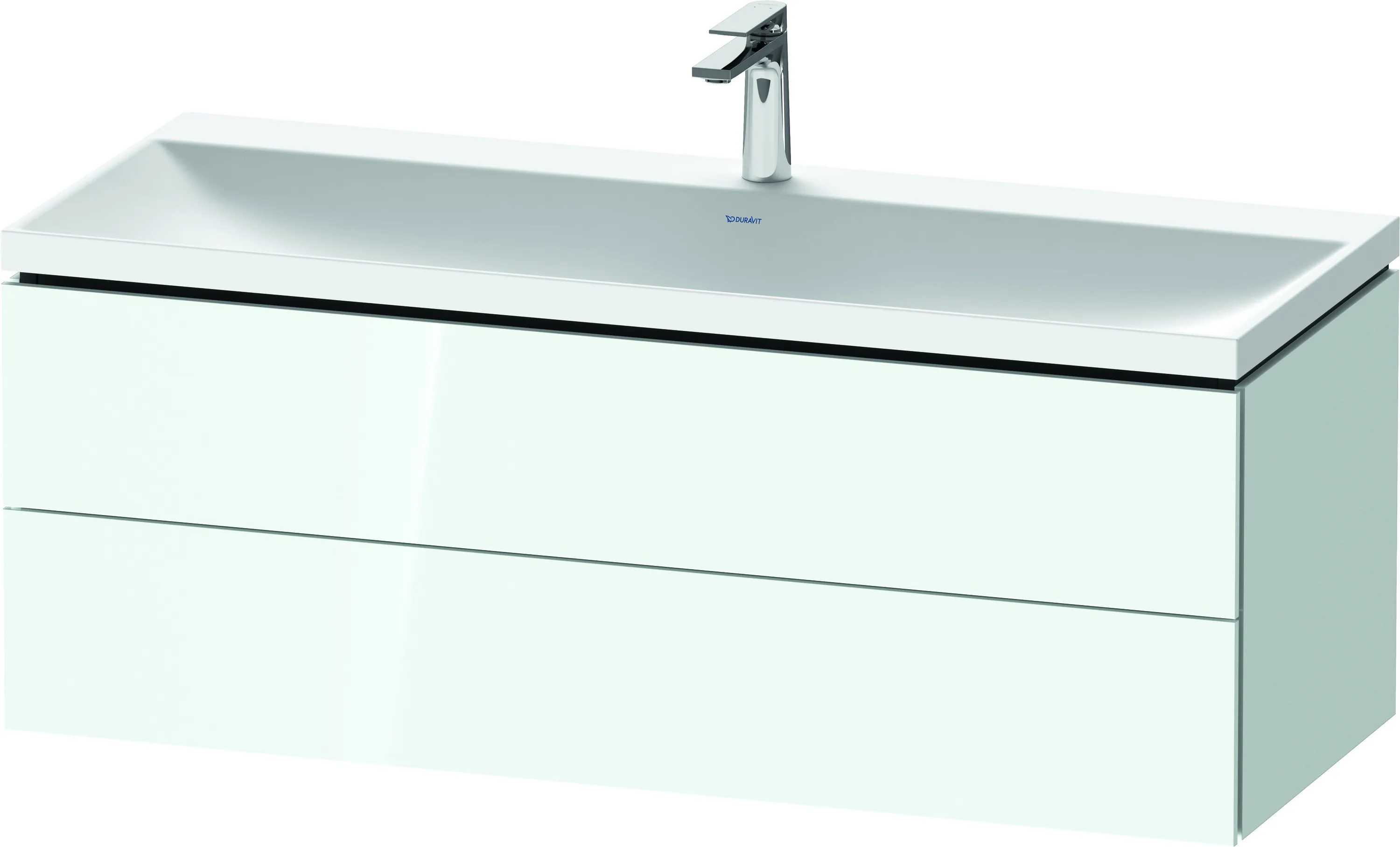 Duravit Möbelset c-shaped Set wandhängend wandhängend „L-Cube“ 120 × 48 × 48 cm Weiß Hochglanz