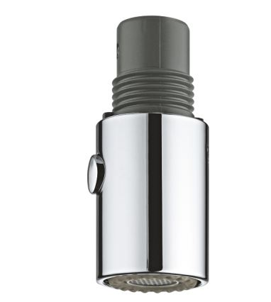 Spülbrause 46857, Umstellung: Mousseur/SpeedClean Brausestrahl, chrom