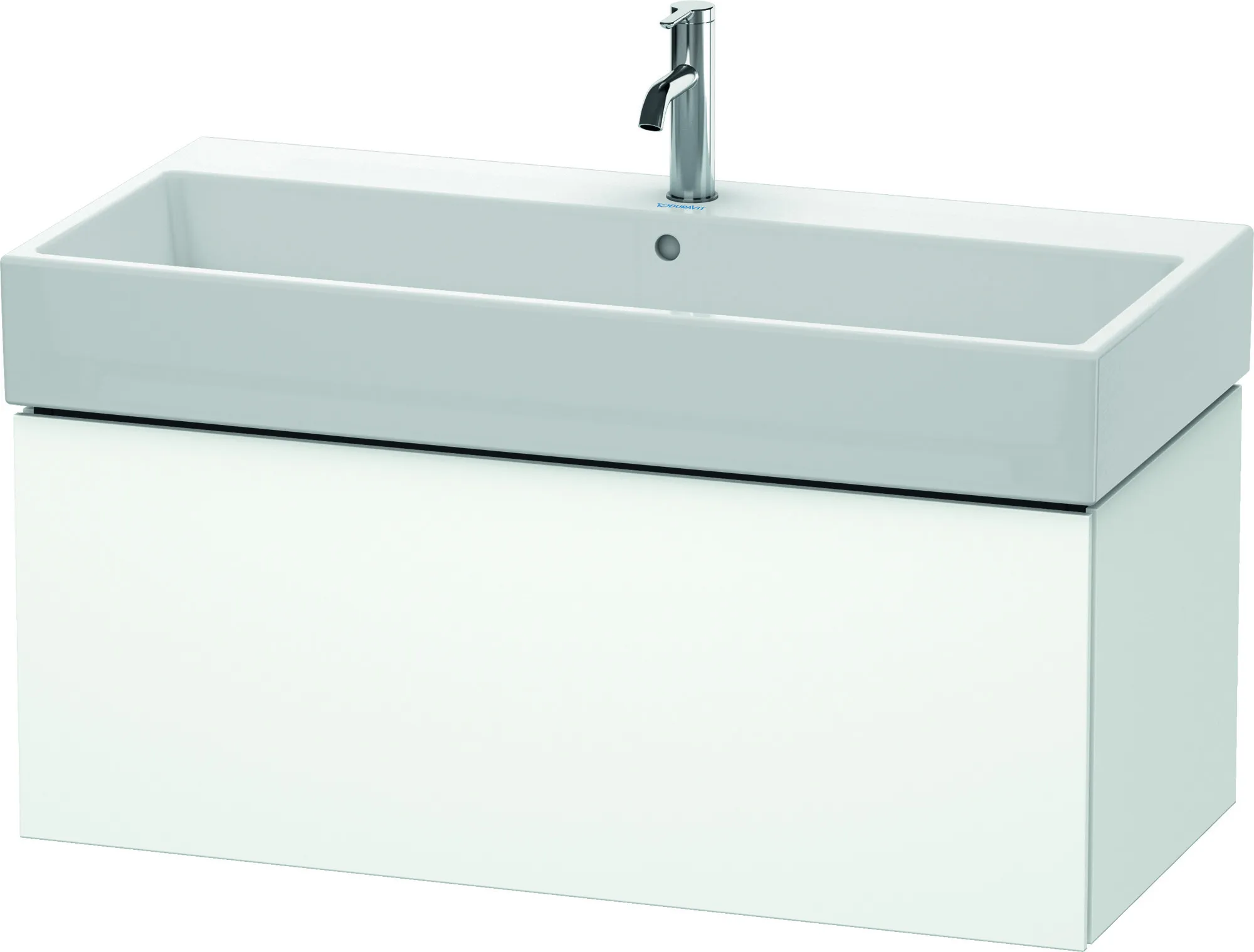 Duravit Waschtischunterschrank wandhängend „L-Cube“ 98,4 × 39,4 × 45,9 cm Weiß Matt