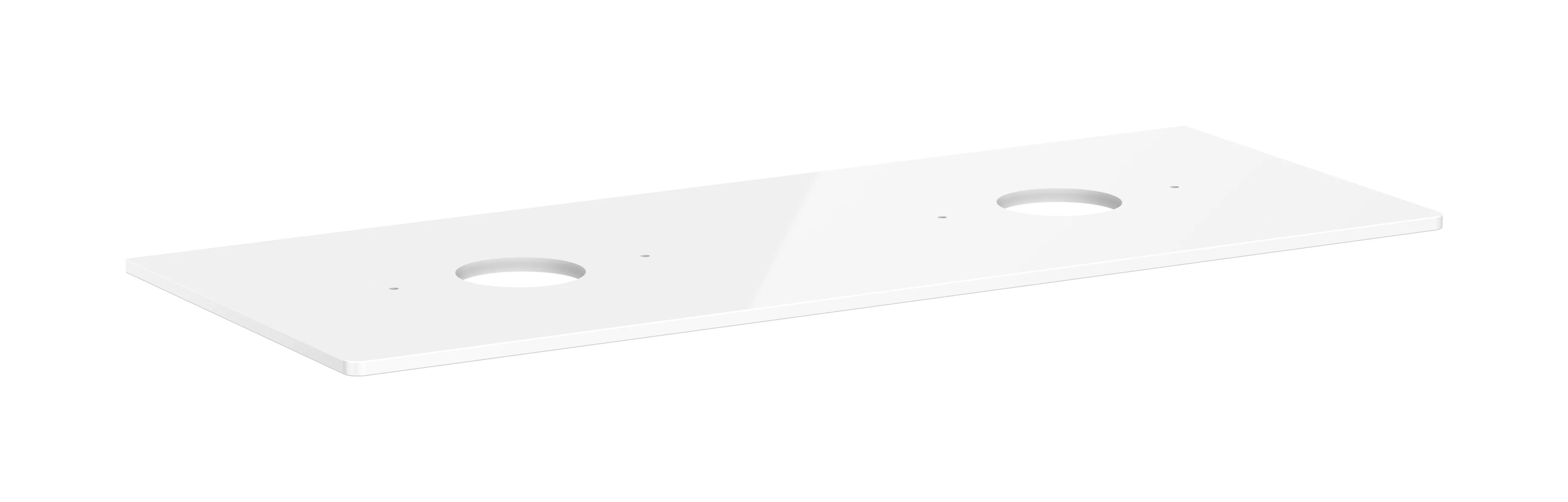 Hansgrohe Xelu Q Konsole 1360x540 mm, 2 mittige Ausschnitte für Aufsatzwaschtisch ohne Hahnloch, weiß hochglanz