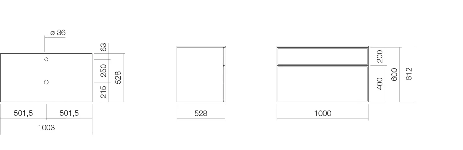 Alape Möbelmodul Arkta 1000x600 Weiß/Eiche Alape Möbelmodul Arkta 1000x600 Weiß/Eiche