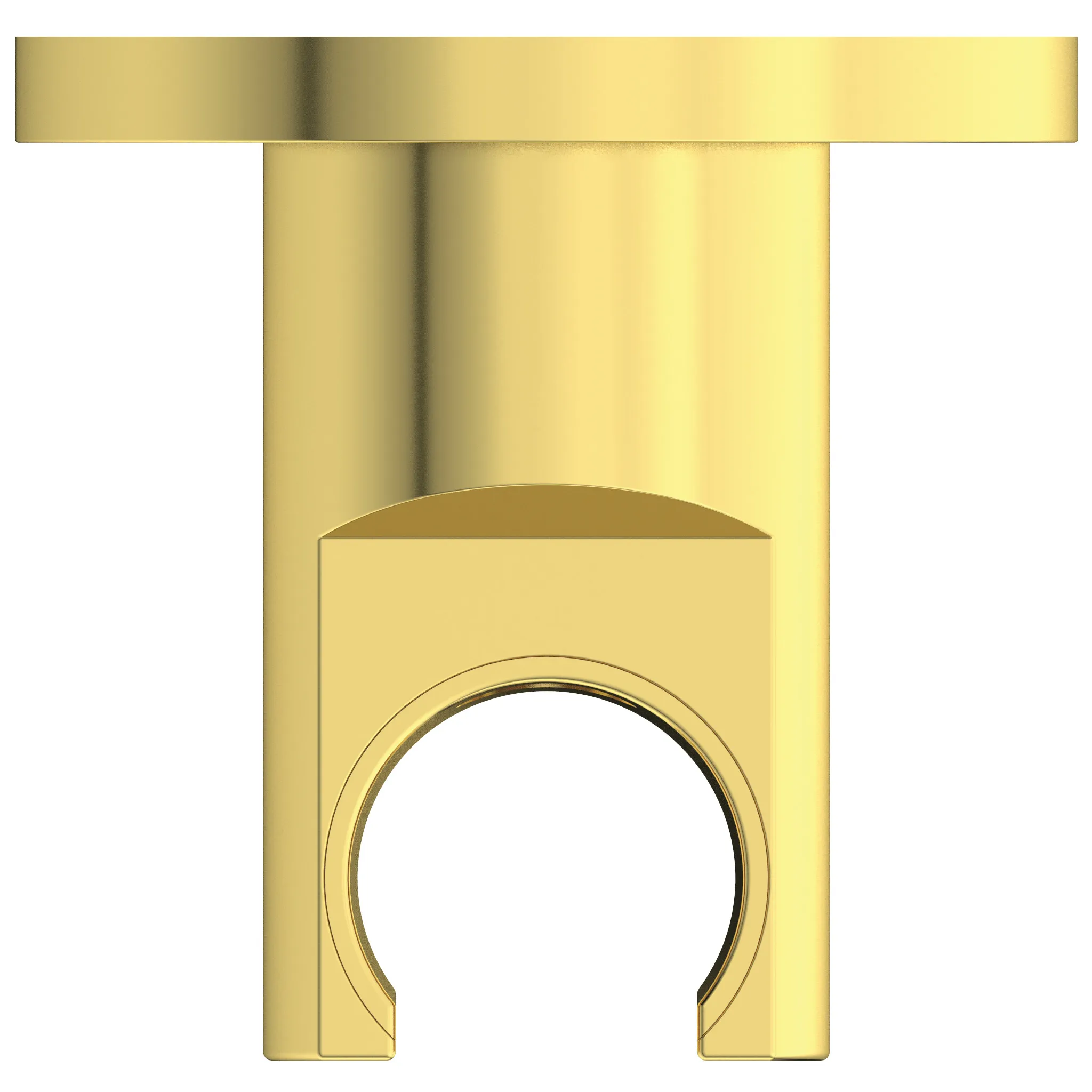 Wandhalter Idealrain Atelier, mit runder Rosette, für Handbrause und Brauseschlauch G1/2, Brushed Gold