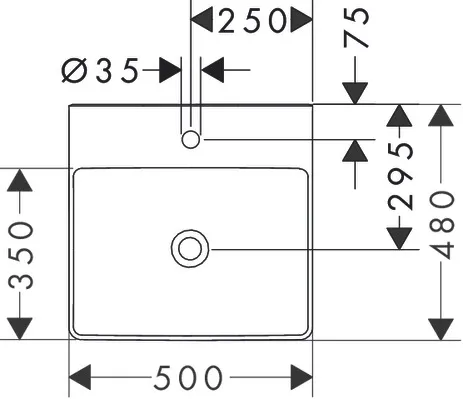 Hansgrohe Waschbecken „Xelu Q“, Hahnlochposition mittig in Weiß Hansgrohe Waschbecken „Xelu Q“, Hahnlochposition mittig in Weiß