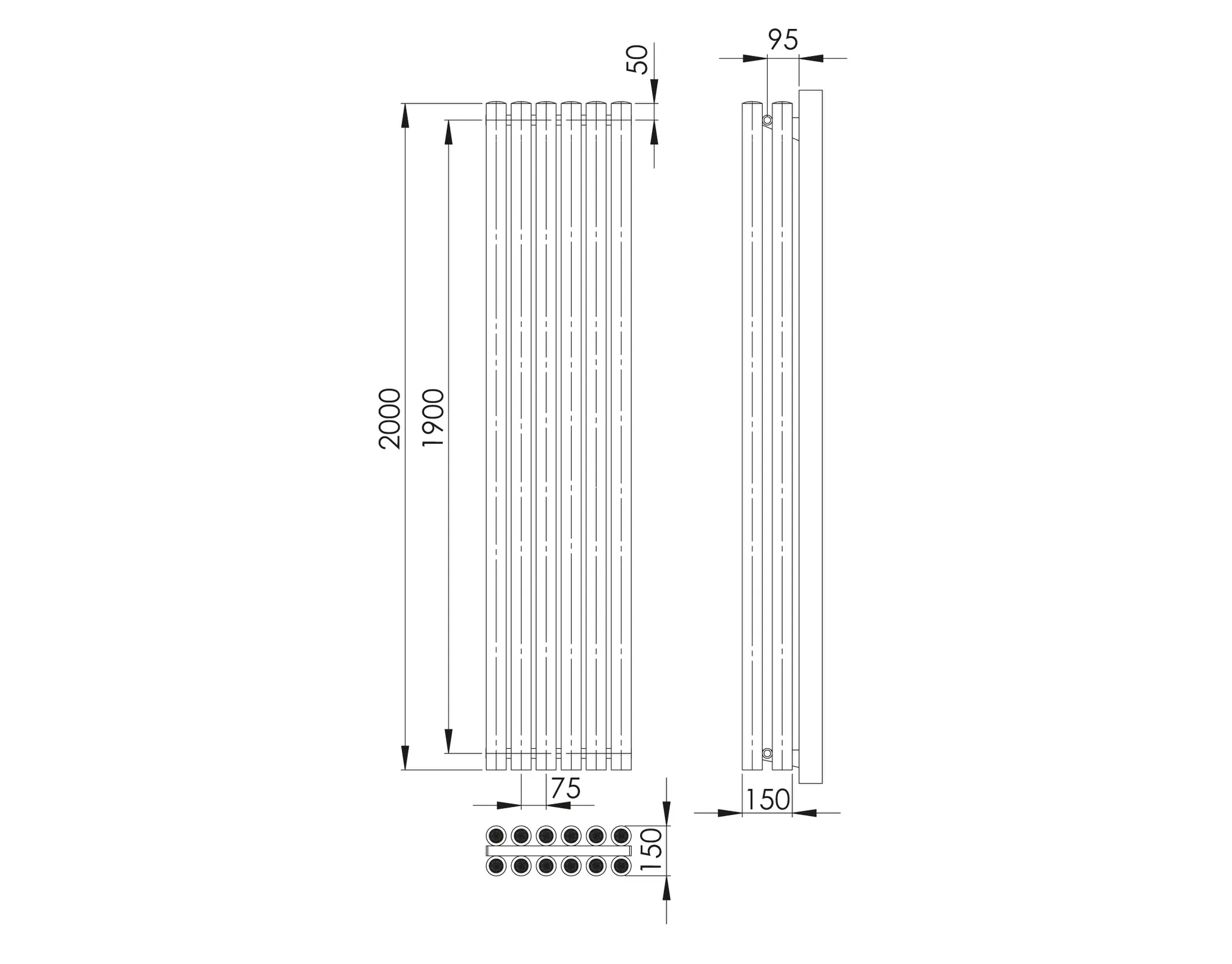 ASW Hygieneheizkörper „Climaster“ C2E 21 × 200 cm ASW Hygieneheizkörper „Climaster“ C2E 21 × 200 cm