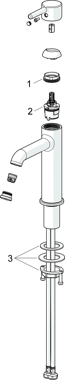 Einhand-Waschtischarmatur „Vantis Style“ Ausladung 133 mm in Brushed bronze Einhand-Waschtischarmatur „Vantis Style“ Ausladung 133 mm in Brushed bronze